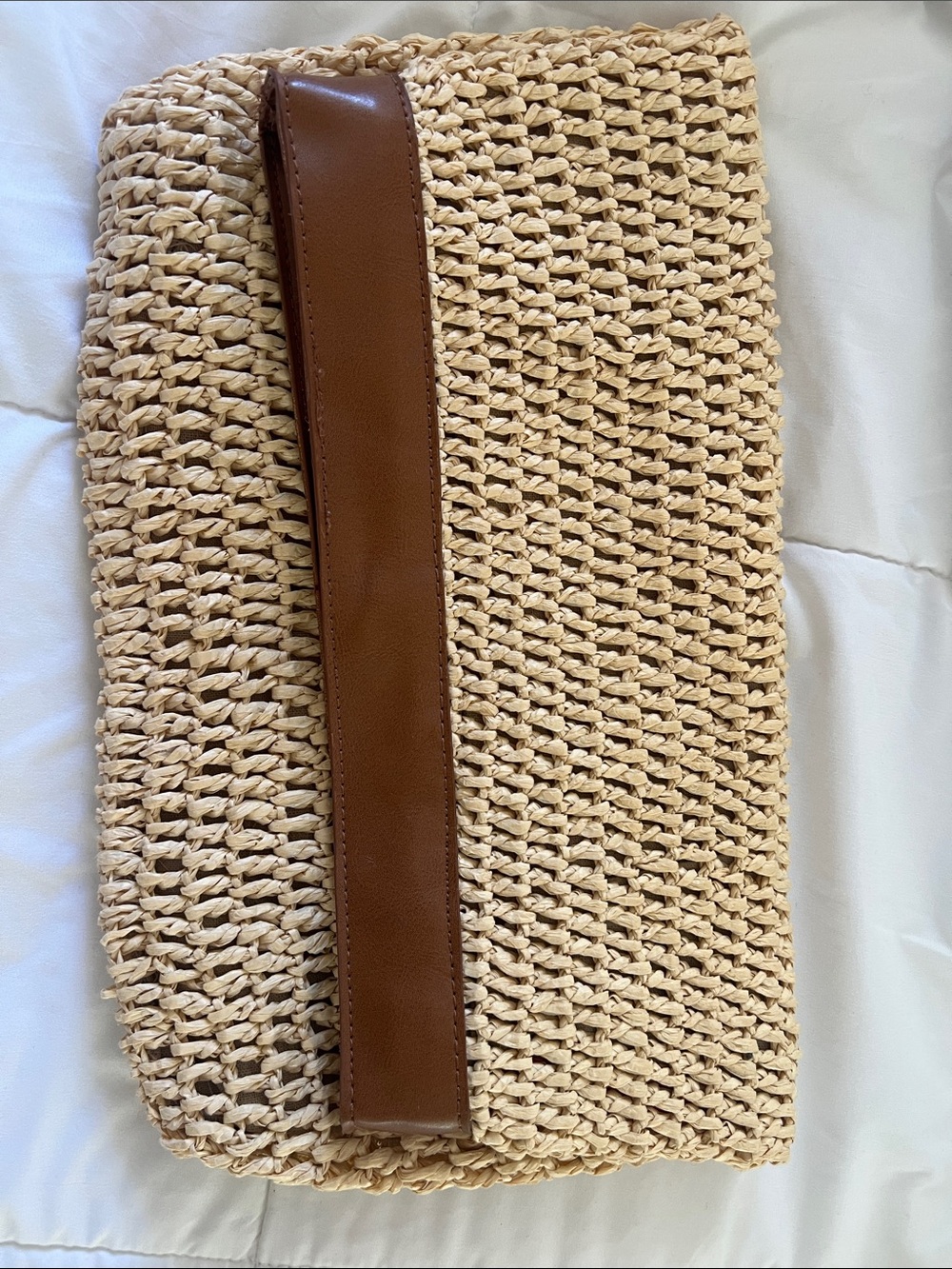 Mango oversized Woven Women's Clutch Bag